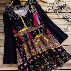 Colorful Print Tunic